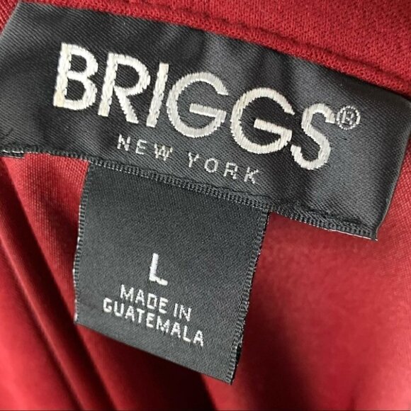 Briggs womens blazer size L red ultra suede career with pockets vintage 90s - Picture 6 of 10